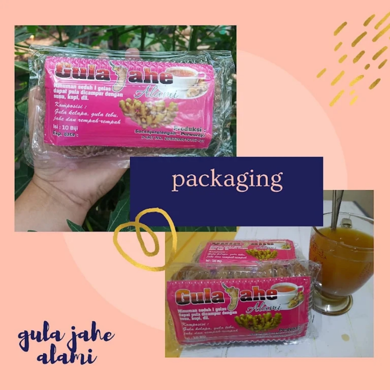 Kemasan Gula Jahe Rapi